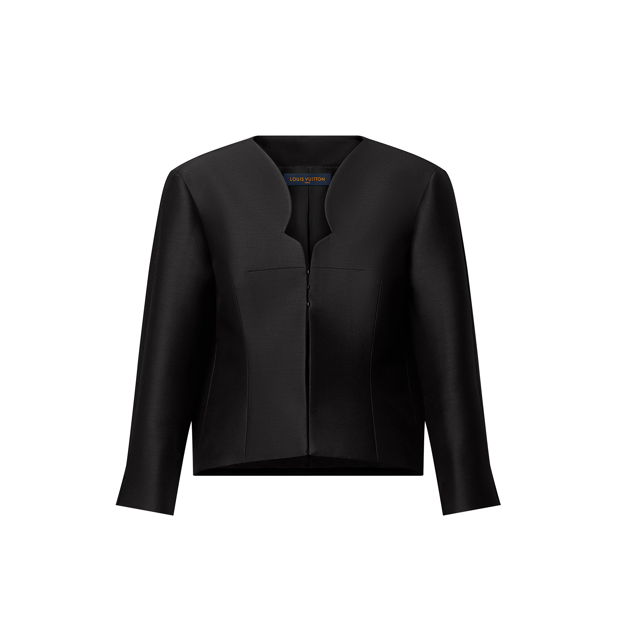 ◆スマート【 LV 】カットアウトネックラインミカドジャケット Cut-Out Neckline Mikado Jacket - Women - Ready-to-Wear